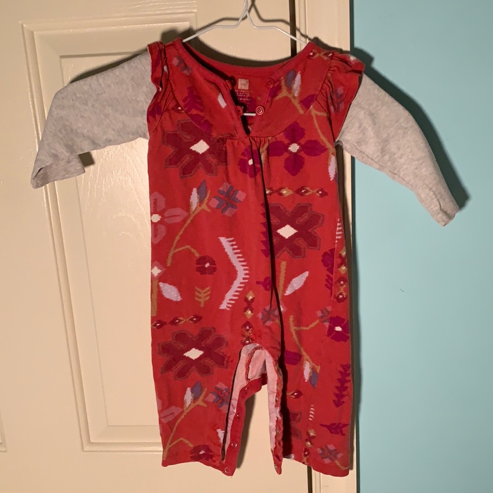 Tea romper with flower pattern
